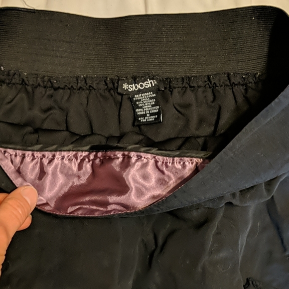 Stoosh black silk mini with rosette detail Sz M - Picture 4 of 4